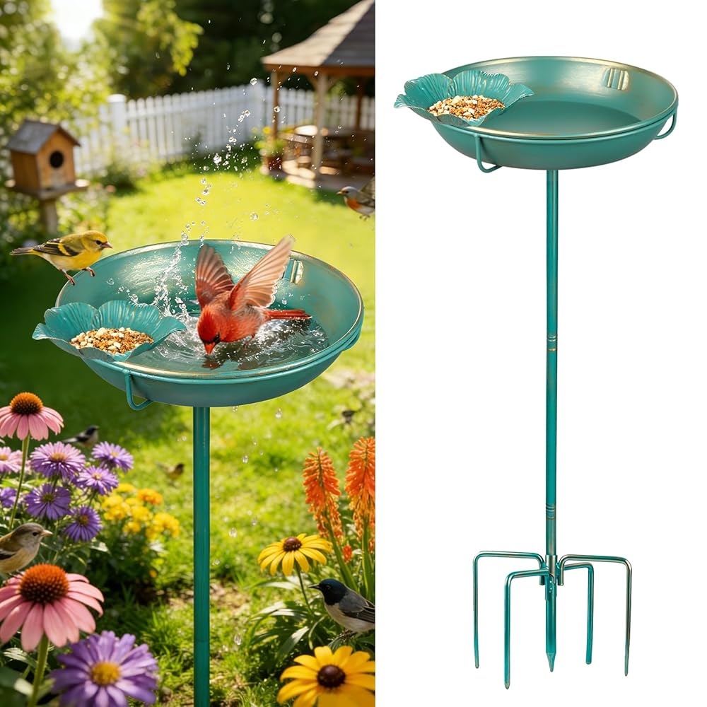 Metal Bird Bath for Outside