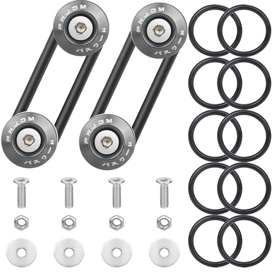 Titanium Bumper Quick Release, Mellbree Upgrade Quick Release Trunk Front Rear Bumper Holders with Stainless Steel Screws Kit Compatible for Car Bumper 的副本 的副本