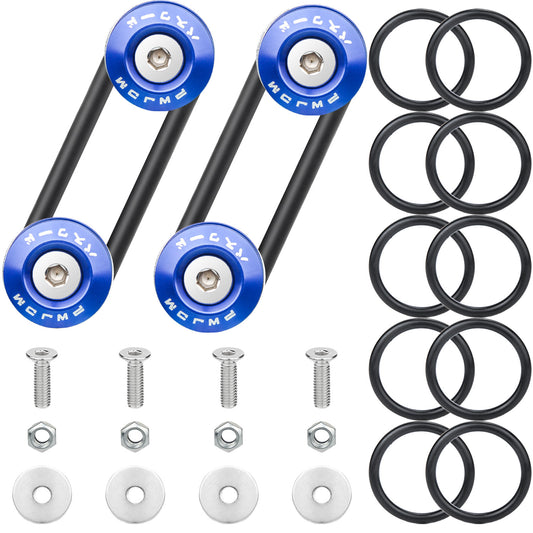 Blue Bumper Quick Release, Mellbree Upgrade Quick Release Trunk Front Rear Bumper Holders with Stainless Steel Screws Kit Compatible for Car Bumper 的副本